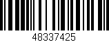 Código de barras (EAN, GTIN, SKU, ISBN): '48337425'