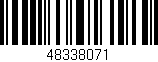 Código de barras (EAN, GTIN, SKU, ISBN): '48338071'