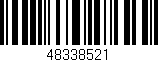 Código de barras (EAN, GTIN, SKU, ISBN): '48338521'
