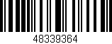 Código de barras (EAN, GTIN, SKU, ISBN): '48339364'