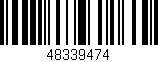 Código de barras (EAN, GTIN, SKU, ISBN): '48339474'