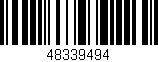 Código de barras (EAN, GTIN, SKU, ISBN): '48339494'