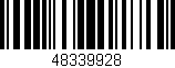 Código de barras (EAN, GTIN, SKU, ISBN): '48339928'