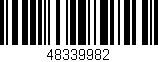 Código de barras (EAN, GTIN, SKU, ISBN): '48339982'