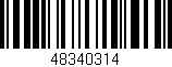 Código de barras (EAN, GTIN, SKU, ISBN): '48340314'