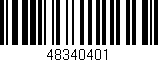 Código de barras (EAN, GTIN, SKU, ISBN): '48340401'