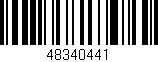 Código de barras (EAN, GTIN, SKU, ISBN): '48340441'