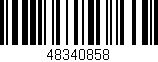 Código de barras (EAN, GTIN, SKU, ISBN): '48340858'