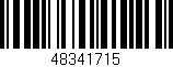 Código de barras (EAN, GTIN, SKU, ISBN): '48341715'