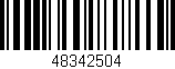 Código de barras (EAN, GTIN, SKU, ISBN): '48342504'