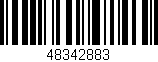 Código de barras (EAN, GTIN, SKU, ISBN): '48342883'