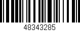 Código de barras (EAN, GTIN, SKU, ISBN): '48343285'