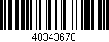 Código de barras (EAN, GTIN, SKU, ISBN): '48343670'