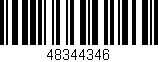 Código de barras (EAN, GTIN, SKU, ISBN): '48344346'