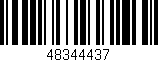 Código de barras (EAN, GTIN, SKU, ISBN): '48344437'