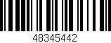 Código de barras (EAN, GTIN, SKU, ISBN): '48345442'