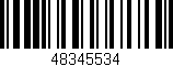 Código de barras (EAN, GTIN, SKU, ISBN): '48345534'