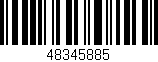 Código de barras (EAN, GTIN, SKU, ISBN): '48345885'