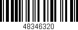 Código de barras (EAN, GTIN, SKU, ISBN): '48346320'