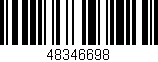 Código de barras (EAN, GTIN, SKU, ISBN): '48346698'