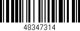 Código de barras (EAN, GTIN, SKU, ISBN): '48347314'