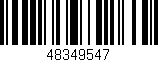 Código de barras (EAN, GTIN, SKU, ISBN): '48349547'