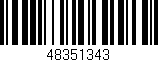 Código de barras (EAN, GTIN, SKU, ISBN): '48351343'