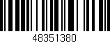 Código de barras (EAN, GTIN, SKU, ISBN): '48351380'