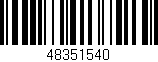 Código de barras (EAN, GTIN, SKU, ISBN): '48351540'