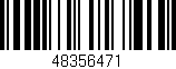 Código de barras (EAN, GTIN, SKU, ISBN): '48356471'
