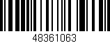 Código de barras (EAN, GTIN, SKU, ISBN): '48361063'