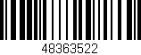 Código de barras (EAN, GTIN, SKU, ISBN): '48363522'