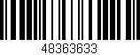 Código de barras (EAN, GTIN, SKU, ISBN): '48363633'