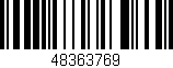 Código de barras (EAN, GTIN, SKU, ISBN): '48363769'