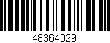 Código de barras (EAN, GTIN, SKU, ISBN): '48364029'