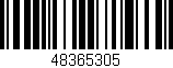 Código de barras (EAN, GTIN, SKU, ISBN): '48365305'