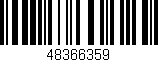 Código de barras (EAN, GTIN, SKU, ISBN): '48366359'