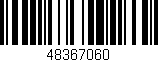 Código de barras (EAN, GTIN, SKU, ISBN): '48367060'
