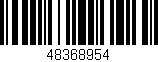 Código de barras (EAN, GTIN, SKU, ISBN): '48368954'