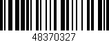 Código de barras (EAN, GTIN, SKU, ISBN): '48370327'