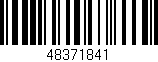 Código de barras (EAN, GTIN, SKU, ISBN): '48371841'