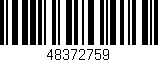 Código de barras (EAN, GTIN, SKU, ISBN): '48372759'