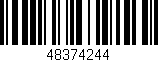Código de barras (EAN, GTIN, SKU, ISBN): '48374244'