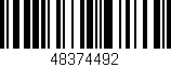 Código de barras (EAN, GTIN, SKU, ISBN): '48374492'
