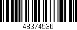 Código de barras (EAN, GTIN, SKU, ISBN): '48374536'