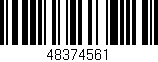 Código de barras (EAN, GTIN, SKU, ISBN): '48374561'