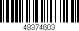 Código de barras (EAN, GTIN, SKU, ISBN): '48374603'