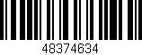 Código de barras (EAN, GTIN, SKU, ISBN): '48374634'