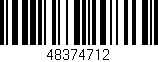 Código de barras (EAN, GTIN, SKU, ISBN): '48374712'