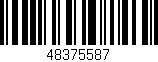Código de barras (EAN, GTIN, SKU, ISBN): '48375587'